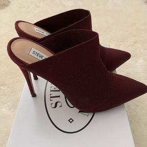 Steve Madden Burgundy Mules